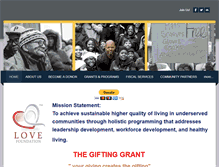 Tablet Screenshot of lovefoundationproject.org